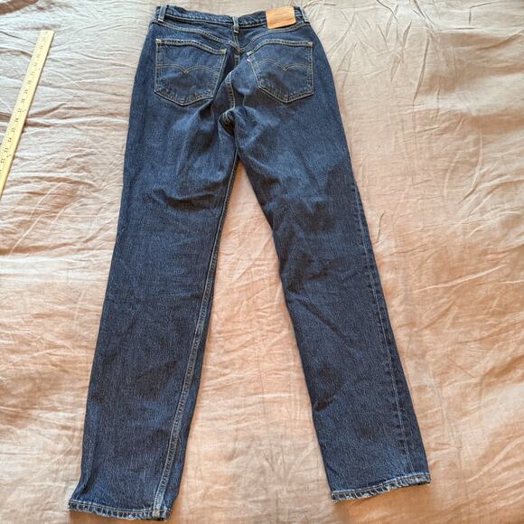 Levis Womens Jeans 70s High Waist Slim Straight 28X30 Big E Vintage Style - Picture 2 of 10